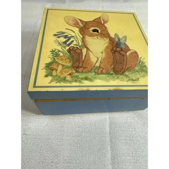 Bunny Rabbit Music Jewelry Box LK‎ POWELL Vintage 80s ***Please see pics*** - Picture 3 of 11